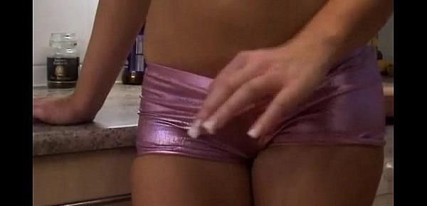  I can barely stuff my ass in these shiny PVC panties